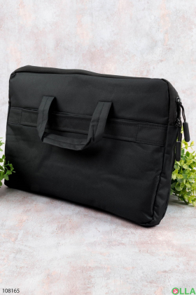 Men's black laptop bag