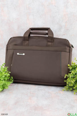 Men's brown laptop bag