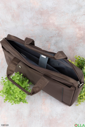 Men's brown laptop bag