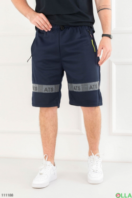 Men's dark blue sports shorts