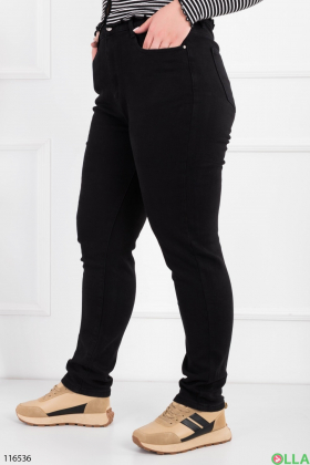 Жіночі чорні джинси батал