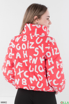 Women's red printed jacket