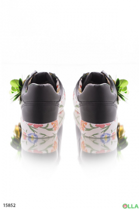 Жіночі кросівки з квітами з паєток
