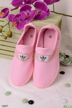 Pink slip-on sneakers
