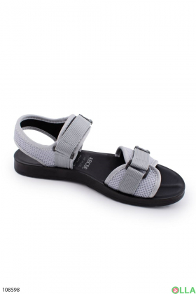 Velcro women's gray black sandals