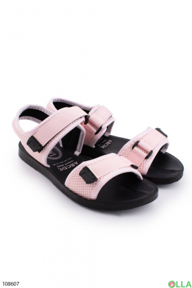Women's light pink velcro sandals