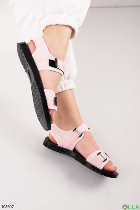 Women's light pink velcro sandals