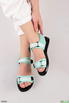Women's turquoise velcro sandals