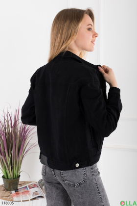 Women's black denim jacket