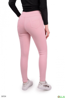 Женские брюки розового цвета