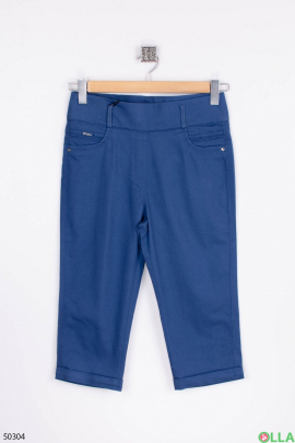 Women's dark blue capri pants