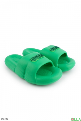 Women's green slippers