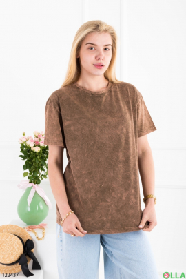 Women's brown oversized T-shirt