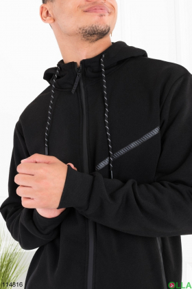 Men's black battal fleece jacket