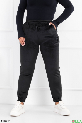 Women's black battal fleece sweatpants