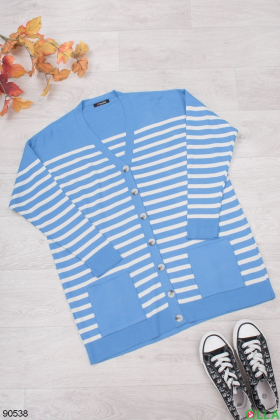 Women's jacket with buttons, striped