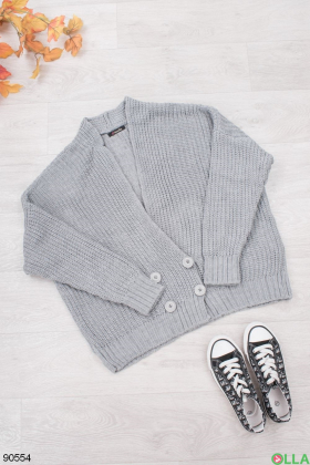 Women's gray jacket with buttons