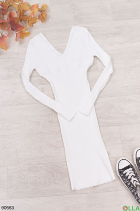 Жіноче біла трикотажна сукня
