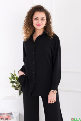Women's black shirt and trouser set