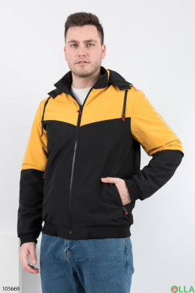 Мужская черно-желтая куртка