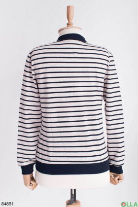 Women's striped zip sweatshirt