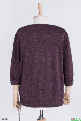 Жіночий фіолетовий светр з люрексом