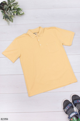 Мужская желтая футболка поло