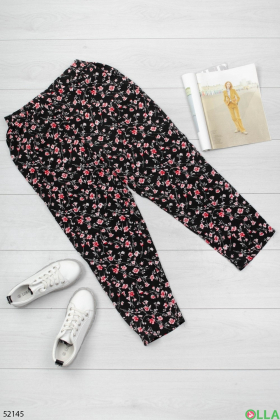 Жіночі брюки з квітковим принтом