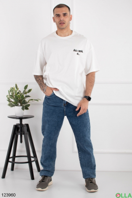 Men's white oversized T-shirt