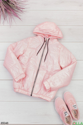 Women's pink hooded jacket
