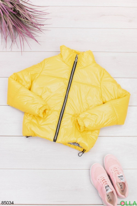 Women's yellow jacket without a hood