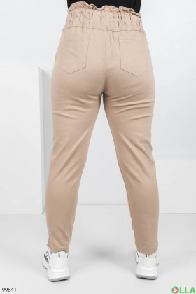 Женские бежевые брюки