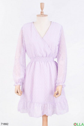 Женское лиловое платье