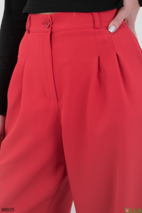 Жіночі червоні штани-палаццо