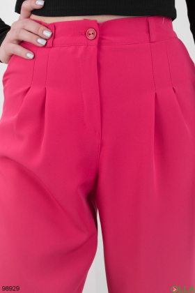 Жіночі рожеві штани-палаццо