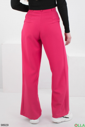 Жіночі рожеві штани-палаццо