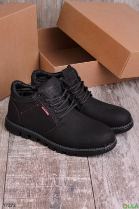 Стильные мужские ботинки черного цвета