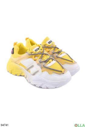 Жіночі біло-жовті кросівки