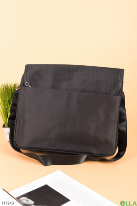 Men's black textile bag