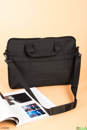 Dark gray textile laptop bag