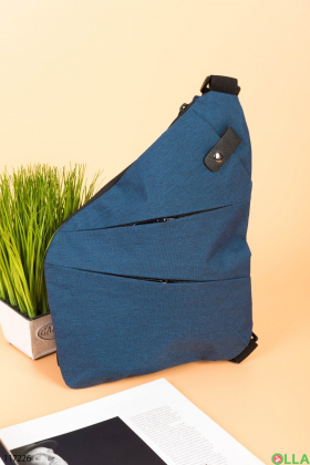 Мужская синяя сумка из текстиля