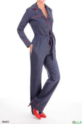 Women's jumpsuit with buttons and belt