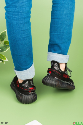Men's two-tone textile sneakers