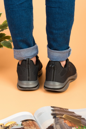 Мужские темно-серые кроссовки на шнуровке