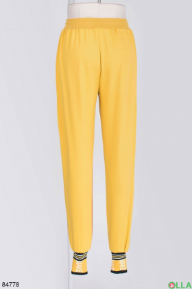 Women's yellow-beige sweatpants