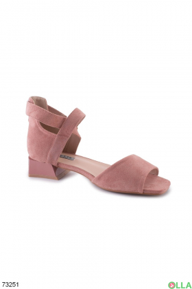 Women's pink heeled sandals