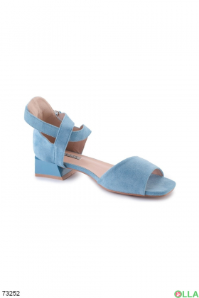 Women's blue heeled sandals