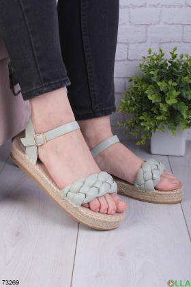 Women's turquoise platform sandals