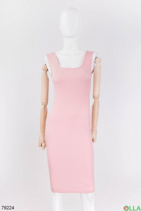 Жіноча рожева трикотажна сукня