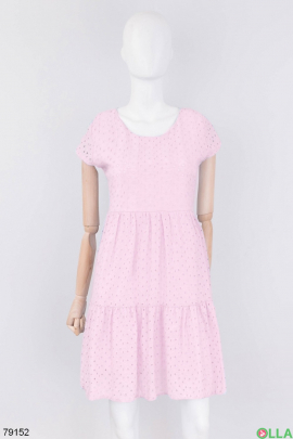 Женское розовое платье 